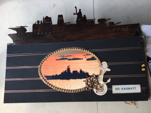 Customised scrapbook for navy